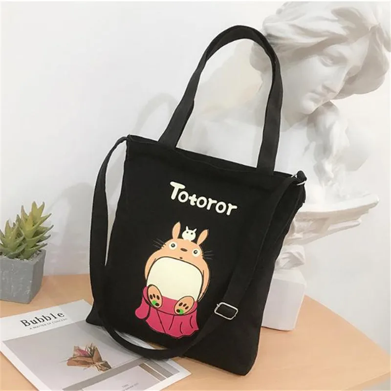 Холщовая Сумка на плечо My Neighbor Totoro для женщин вместительная простая переносная