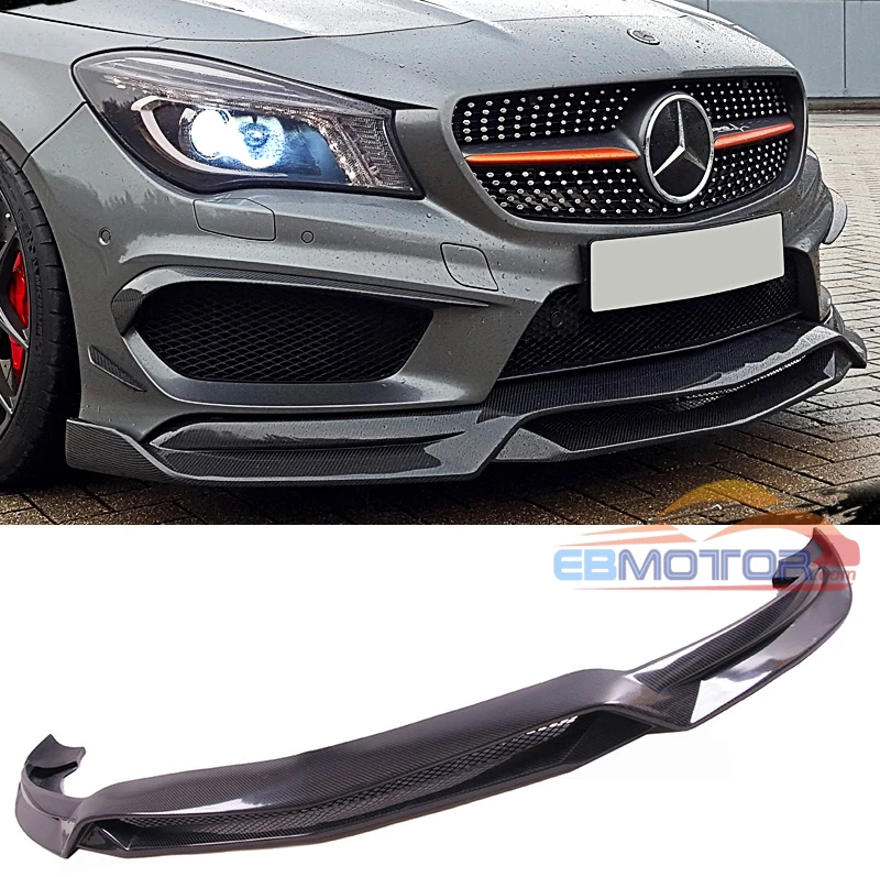 R Стиль Настоящее углеродное волокно передний спойлер для BENZ W117 c117 CLA250 CLA220 AMG SPORT 2014UP M135