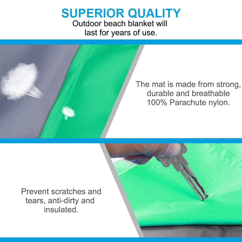 Водонепроницаемое пляжное одеяло портативный коврик для пикника не содержит