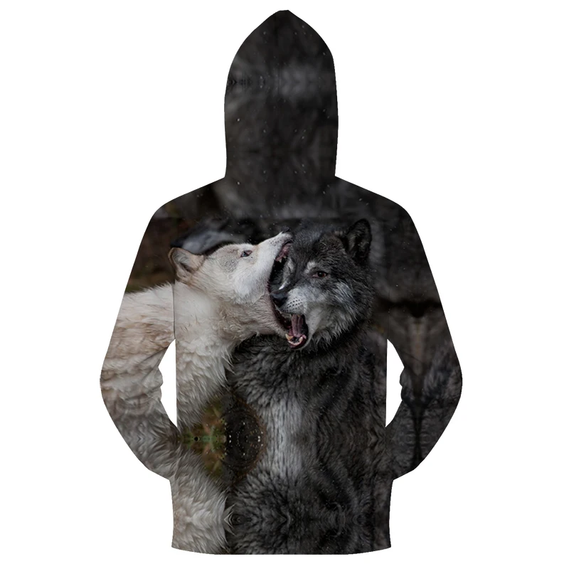 Ying and Yang Wolf толстовки на молнии для мужчин 3D пуловер уличная толстовка на молнии Harajuku спортивный костюм хип хоп Прямая поставка ZOOTOPBEAR