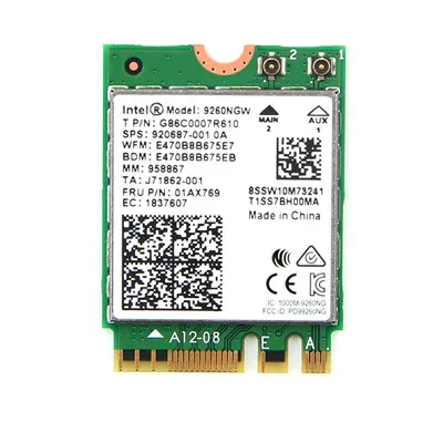 Двухдиапазонная Беспроводная-AC 9260NGW NGFF 1,73 Гбит/с 802.11ac WiFi карта+ Bluetooth для Intel 9260 8265NGW 7260AC NGFF 2,4G/5G игровая Wlan - Цвет: Only 9260NGW Card