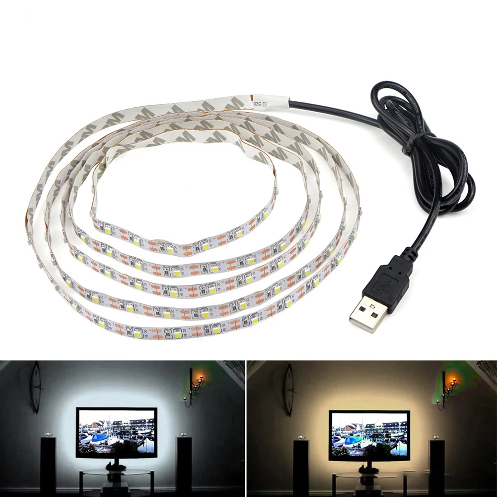 RGB гибкие DC 5 V ТВ фоне ленты SMD3528 USB Powered Светодиодная лампа Рабочий стол Декор |