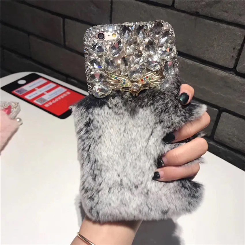LaMaDiaa роскошный Теплый мягкий меховой чехол для телефона iPhone 11 12 mini Pro Max XR 6 6s 7 8