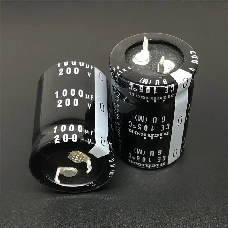 2 шт./10 шт. 1000 мкФ 200v Nichicon GU 25x35 мм 200V1000uF подключаемый блок питания конденсатор с алюминиевой крышкой