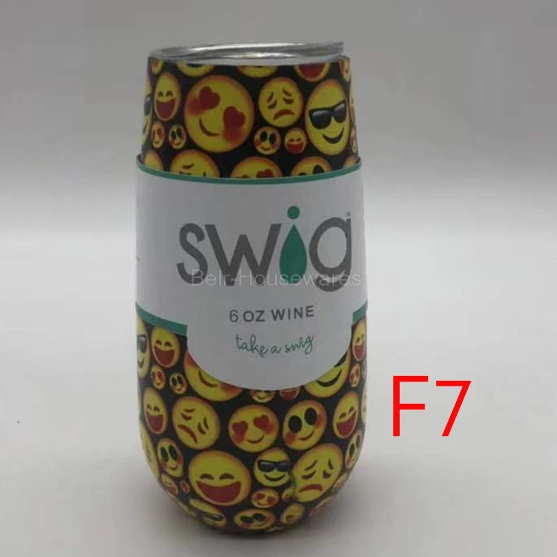 2019 swig F7 Stemless Swig винные чашки 6 унций стакан чашка из нержавеющей стали для шампанского термос Termo Vaso a o Inox - Цвет: 2019 swig F7