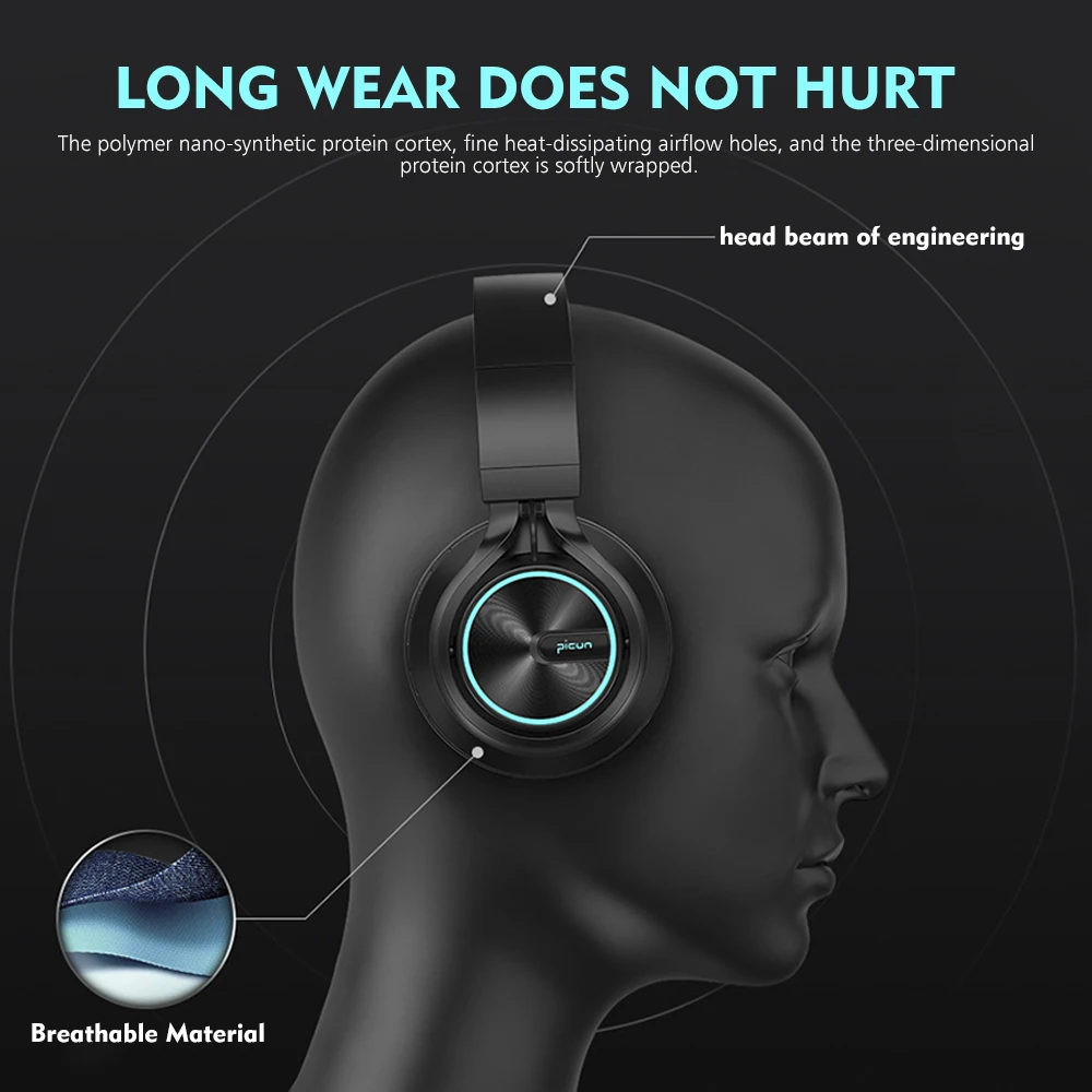B6 беспроводные наушники Bluetooth 4,1, наушники, стерео светящаяся гарнитура, наушники с микрофоном, разноцветные мигающие огни, автоматический сон