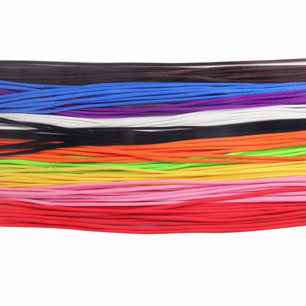 100 шт 18 дюймов вощеный хлопок ожерелье шнур с карабином Омаров для DIY изготовления