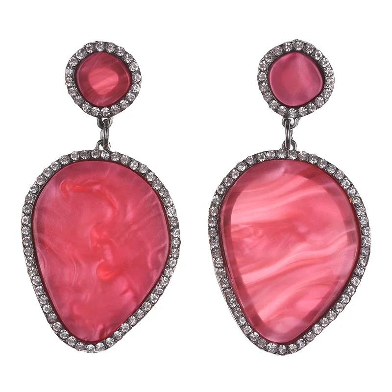 Геометрические массивные серьги из смолы женские ZA ювелирные изделия элегантные