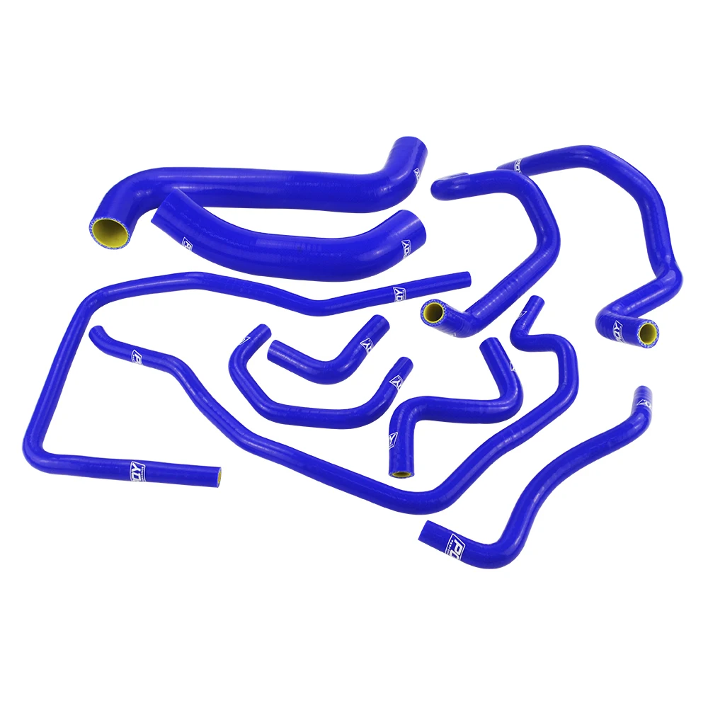 WITH PQY LOGO VR RACING-синий и желтый 10 шт. комплект силиконовых шлангов радиатора для Subaru Impreza WRX/STi GDB, EJ20 с логотип pqy VR-LX1803D-QY - Цвет: WITH PQY LOGO