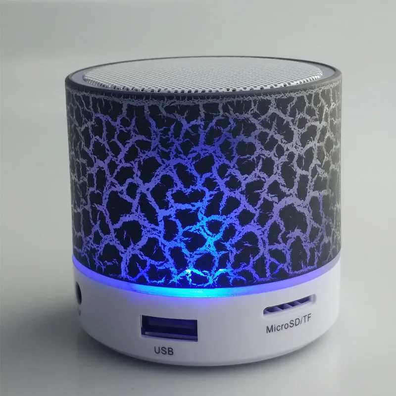 Светодиодный мини беспроводной Bluetooth динамик Портативный TF USB FM портативный