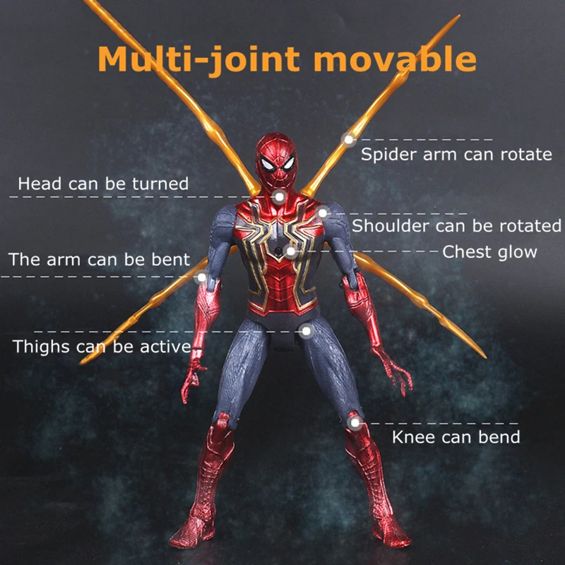 Экшн фигурки Marvel Мстители 4 энды игра игрушки танос Человек паук Железный человек
