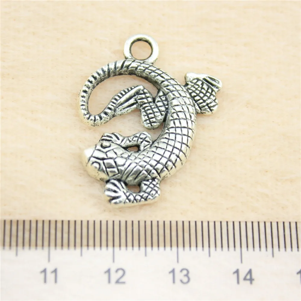 31x24mm 10 шт. ювелирные изделия ящерицы микс серьги в виде змеи кулон для самостоятельного изготовления ювелирных изделий товары для рукоделия стимулирующие буквенные бирки Подвески мужские ювелирные изделия - Окраска металла: 31x24mm