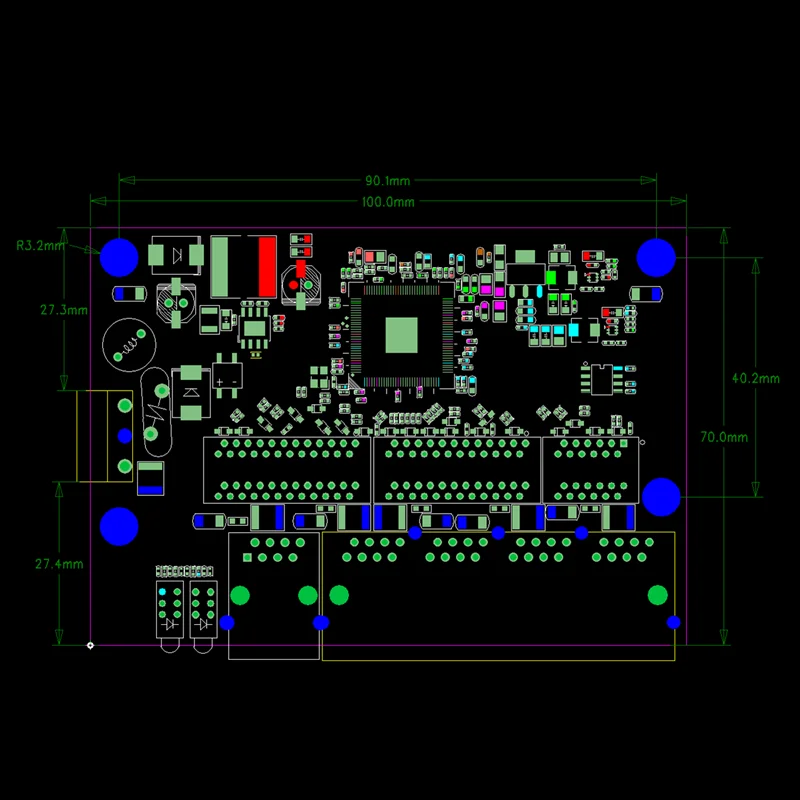 

Ethernet Switch Module 5 Ports Unmanaged10/100/1000mbps Industrial PCBA board OEM Auto-sensing Ports PCBA board OEM Motherboard