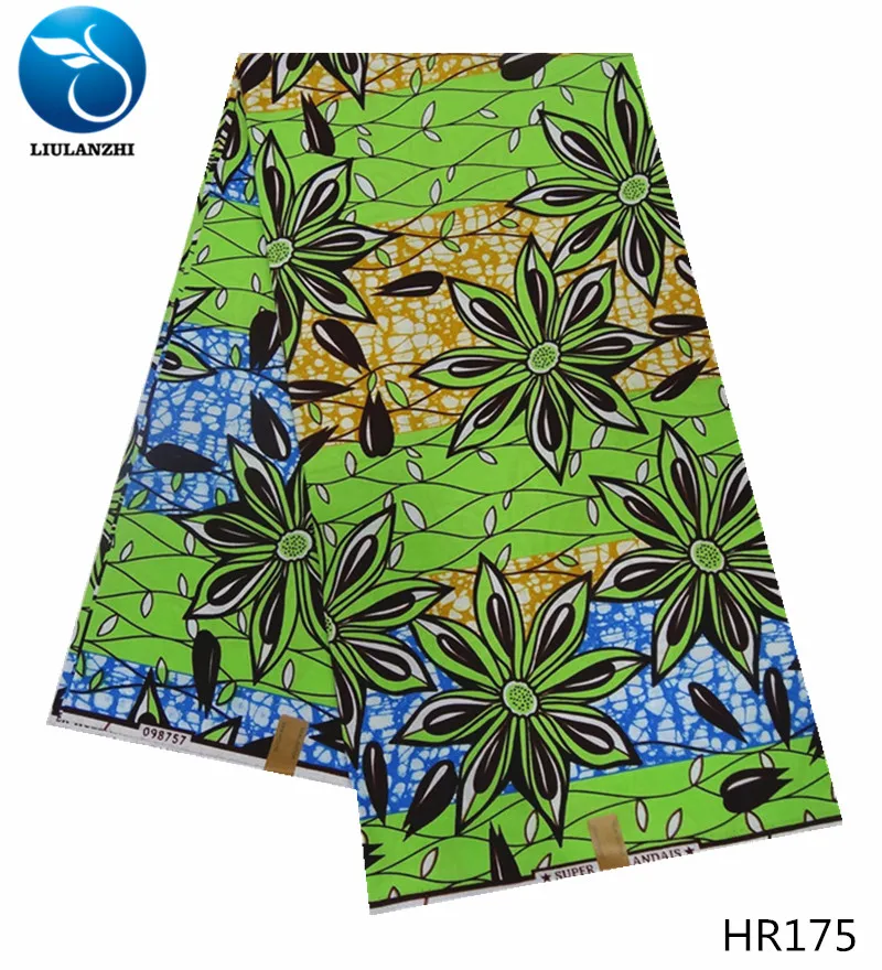 LIULANZHI африканская ткань с восковым принтом из хлопка, реального высокого качества, 6 ярдов для вечерних платьев HR165-181.