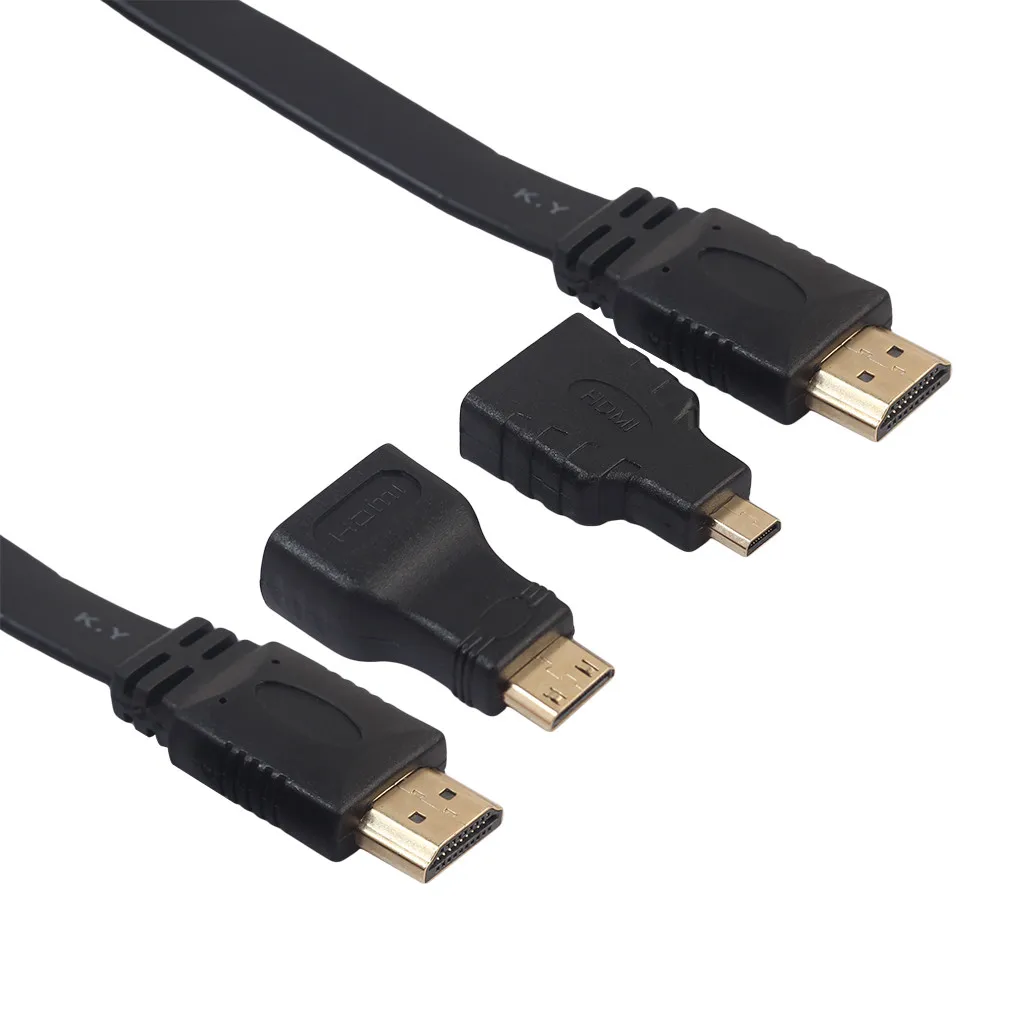 1080P 0 5 м 3 в 1 HDMI к HDMI/Mini/Micro адаптер кабель комплект HD для планшетного ПК ТВ