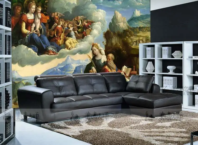 Continental ceiling zenith large mural fresco ceilings wallpaper background the living room sofa | Строительство и ремонт