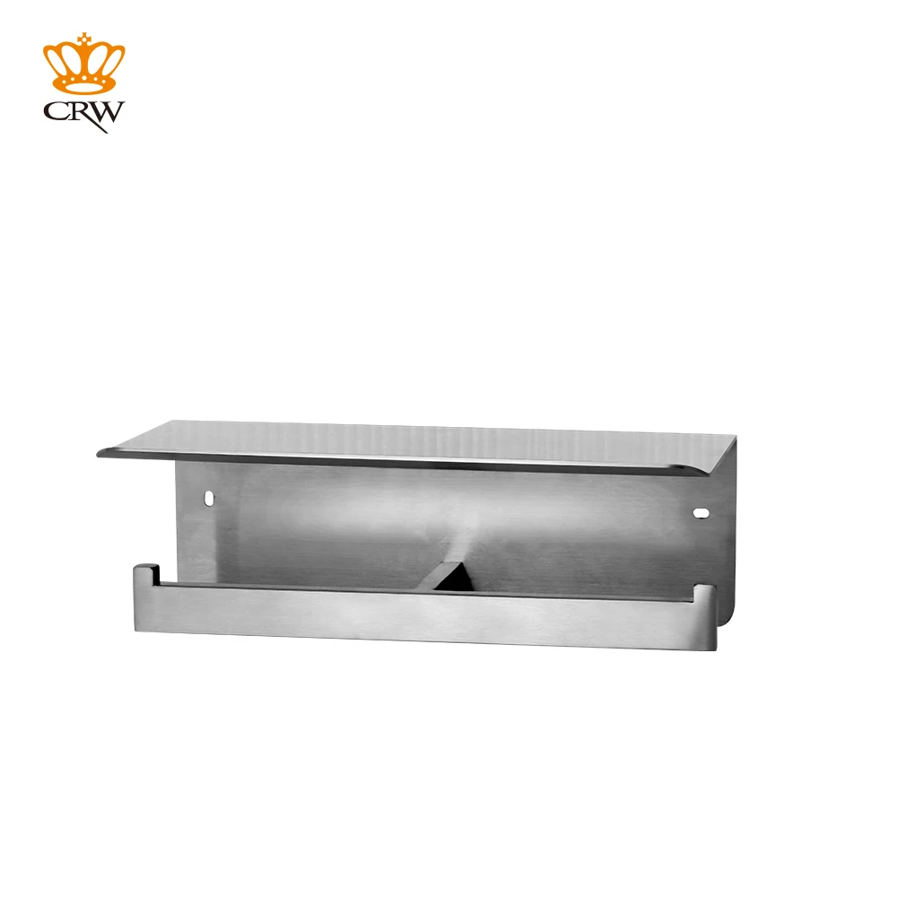 CRW двойной держатель рулона туалетной бумаги из нержавеющей стали настенное