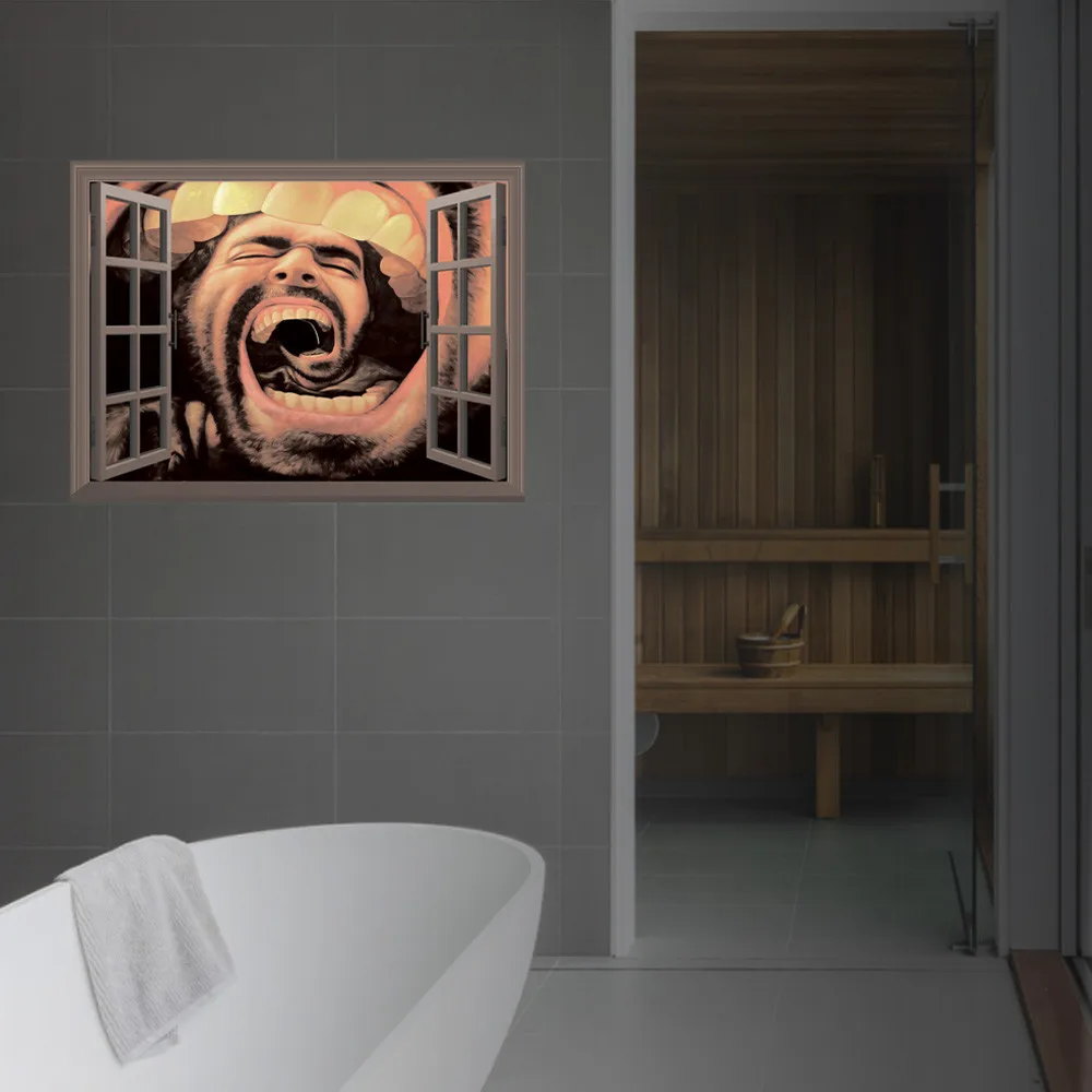 3D Хэллоуин ужас Декор яркие призрачная летучая мышь страшная настенная Стикеры