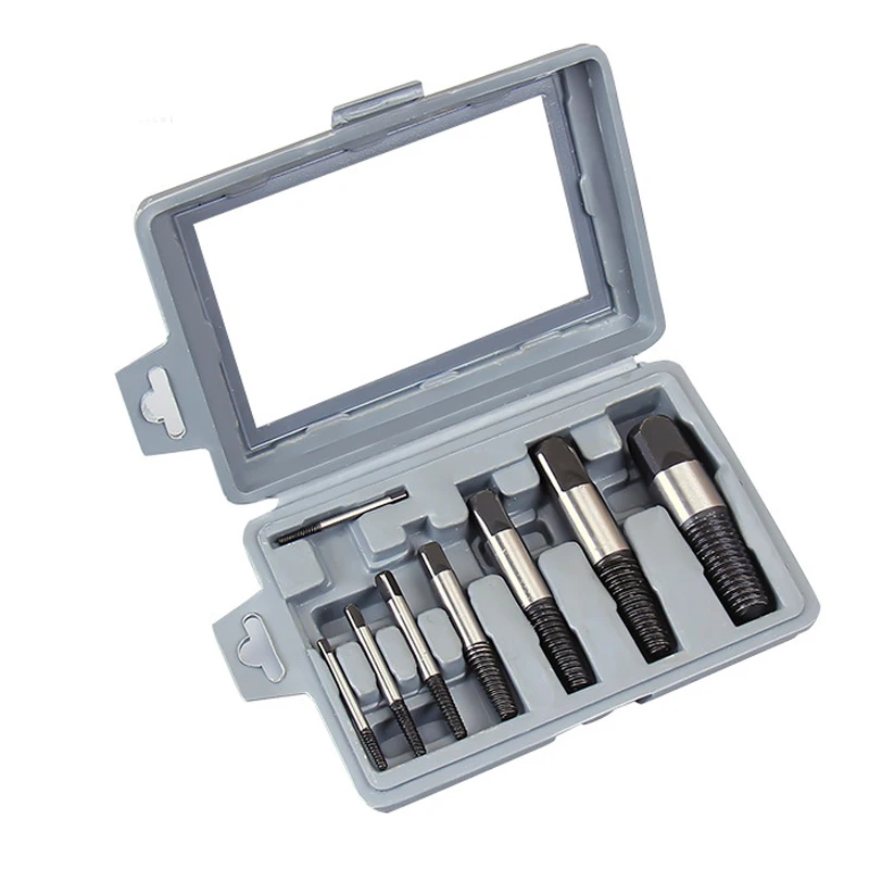 

8pcs Damaged Broken Screws Extractor Drill Bits Double Screw Extractor Broken Bolt Water Pipe Remover Set