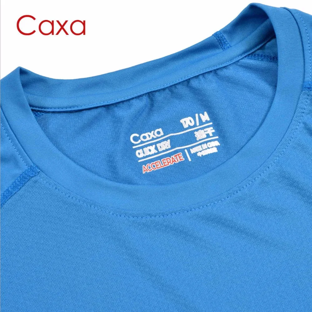 Мужская быстросохнущая Спортивная футболка Caxa, мягкая футболка с защитой от пота для тренажерного зала, фитнеса, Солнцезащитная футболка для занятий спортом на открытом воздухе, футболка для бега, топы для бодибилдинга