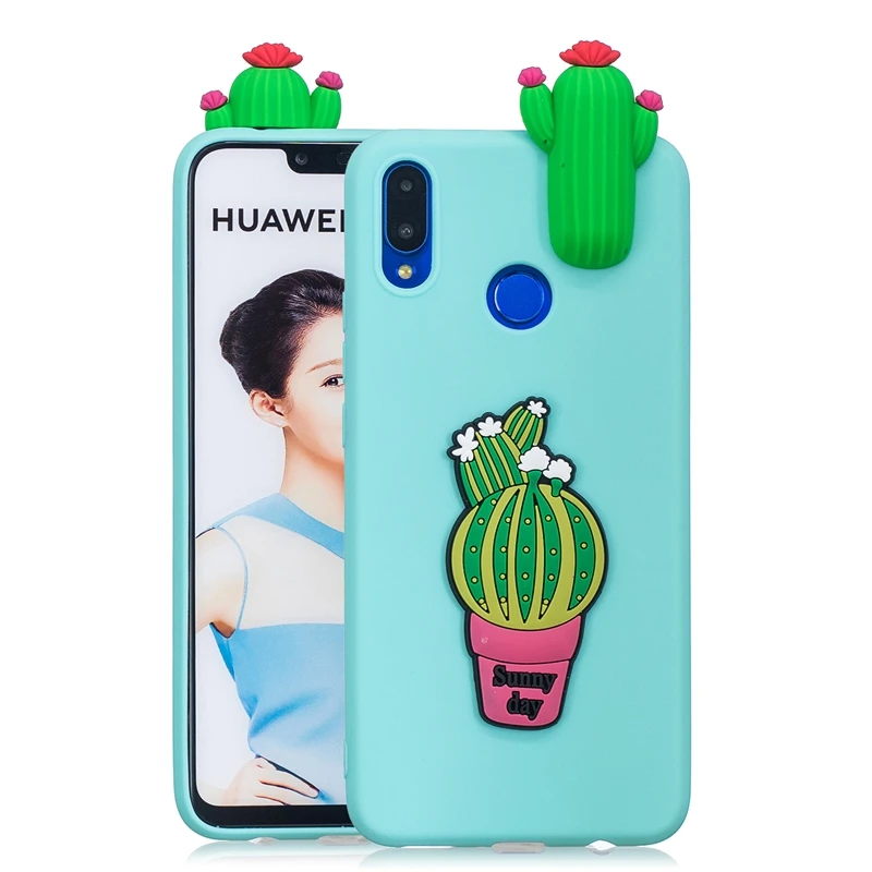 Чехол Honor 10 Lite для Huawei P Smart 2019 силиконовый чехол с объемной пандой КАКТУСОМ