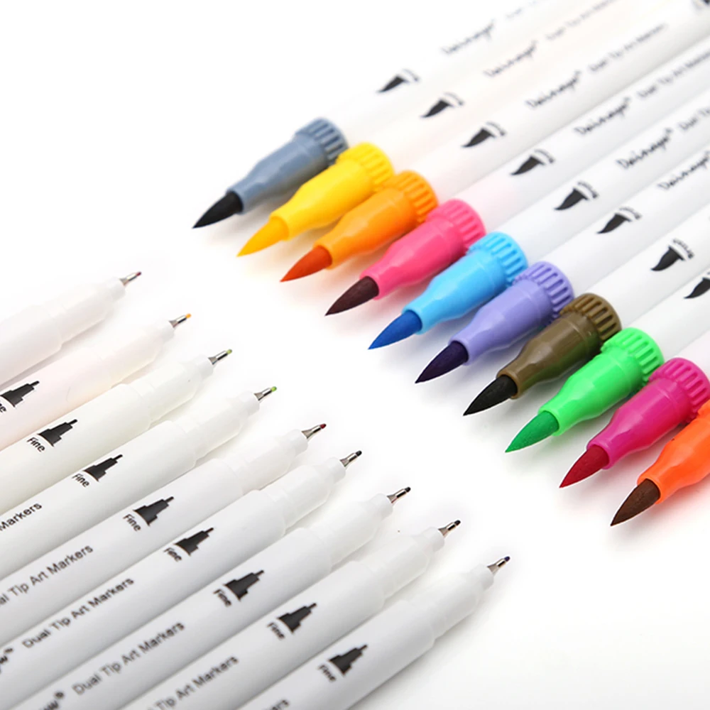 Премиум 24 цвета/коробка двойной наконечник художественный маркер 0 4 мм тонкий с 1