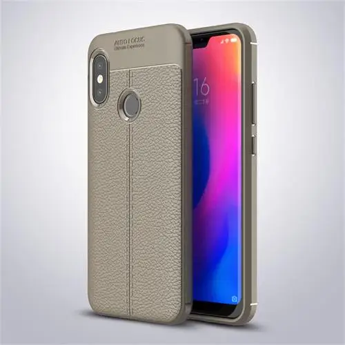 Gray Чехлы для Xiaomi Redmi 6A/Redmi 6 Pro чехол Роскошный Силиконовый ТПУ задняя крышка аксессуар Coque Fundas на Redmi6 глобальная версия - Цвет: Gray