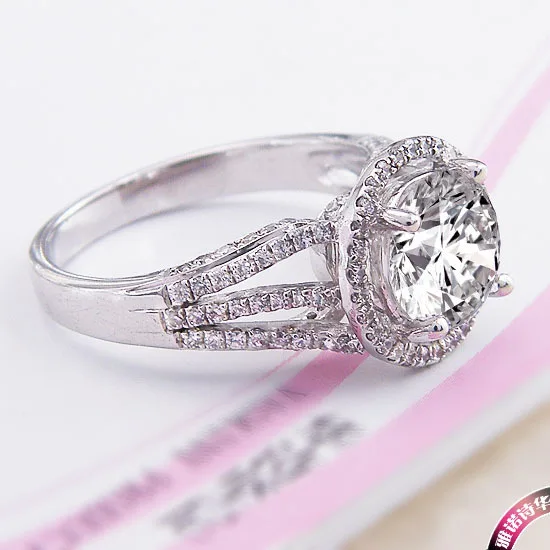 Высокое качество Lab Create 2 карат NSCD отличный бриллиант женское серебро с белым