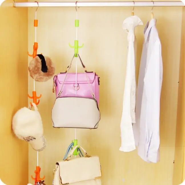 Регулируемый универсальный шкаф для одежды вешалка сумок бесшовный крючок чехол