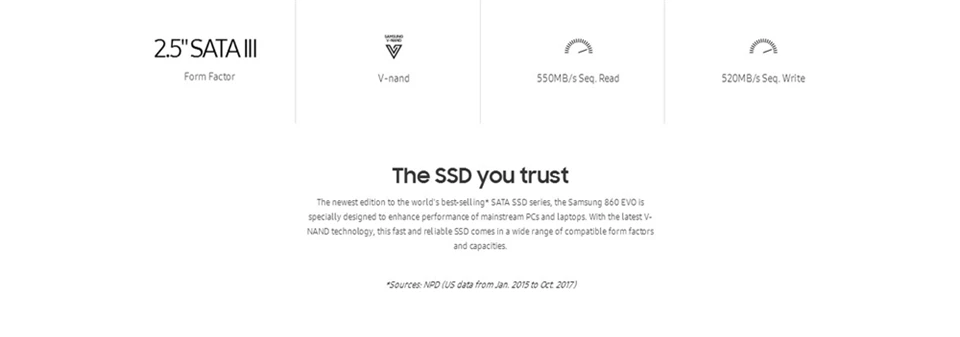 SAMSUNG 860 EVO 500GB SSD SATA3 2,5 дюймов Внутренний твердотельный диск 500g для ноутбуков настольных ПК(MZ-76E500B/CN