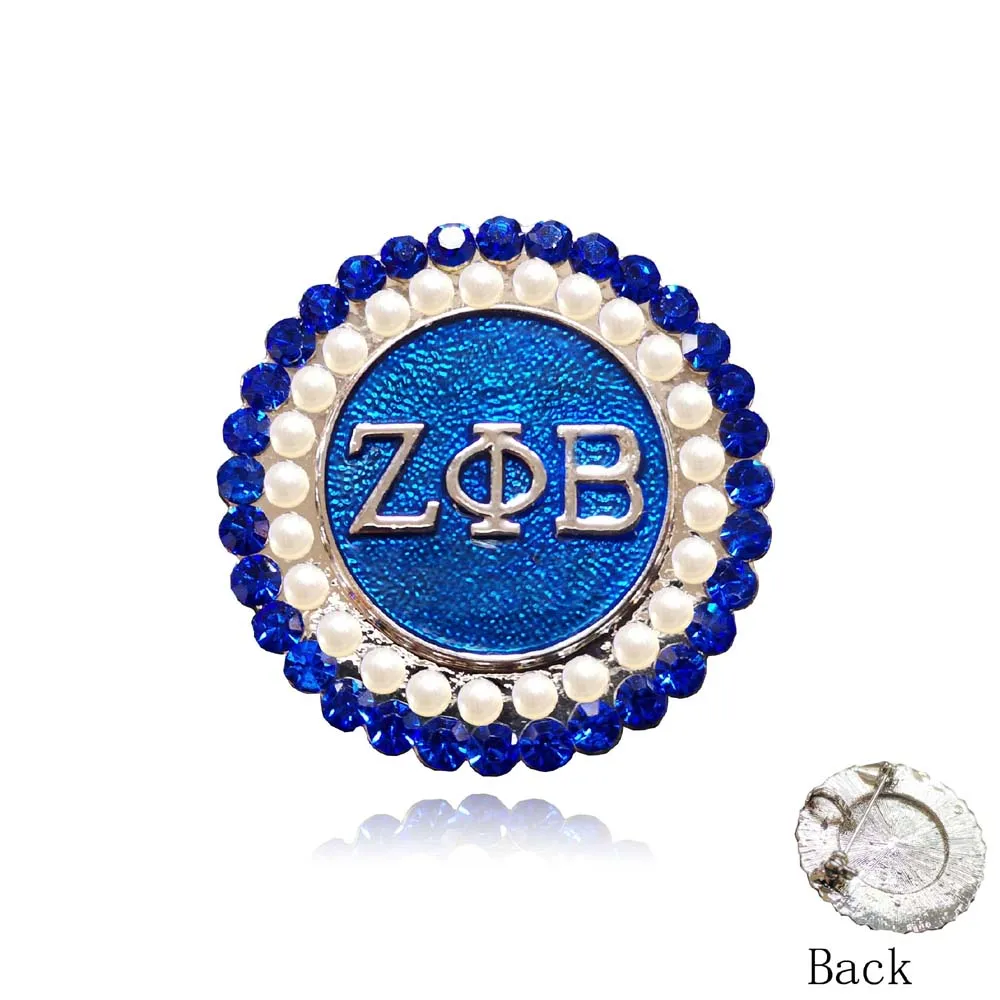 Прямая zeta Phi Beta Sorority круглой формы ZPB жемчужные булавки брошь ювелирные изделия
