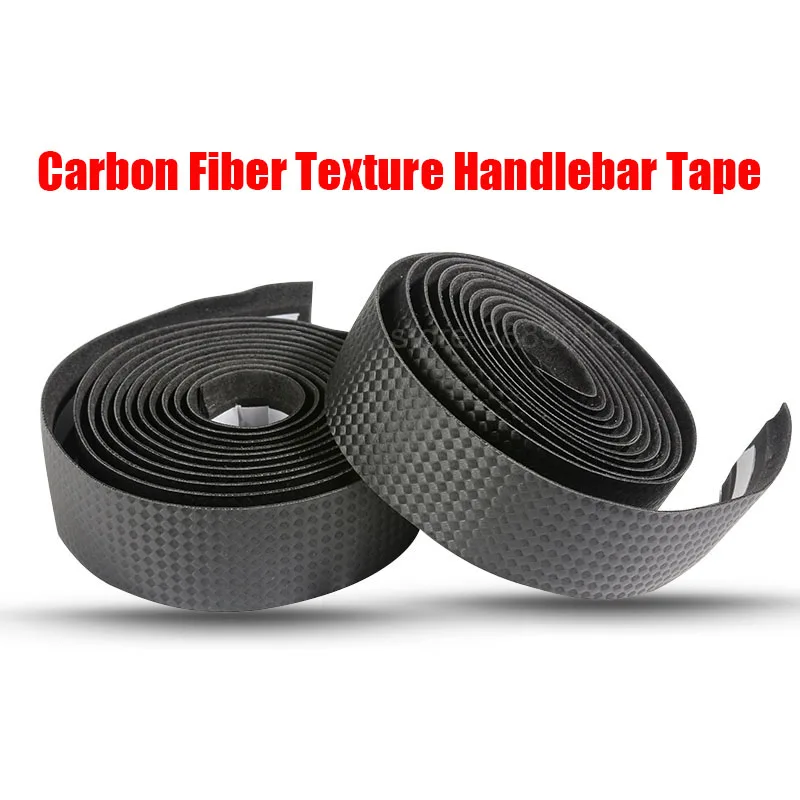 Carbon Fiber Tape Углеродное волокно дорожная лента для руля велосипеда велосипедная лента MTB Bartape горный велосипед аксессуары детали кожаная ручка - Цвет: Carbon Fiber Tape