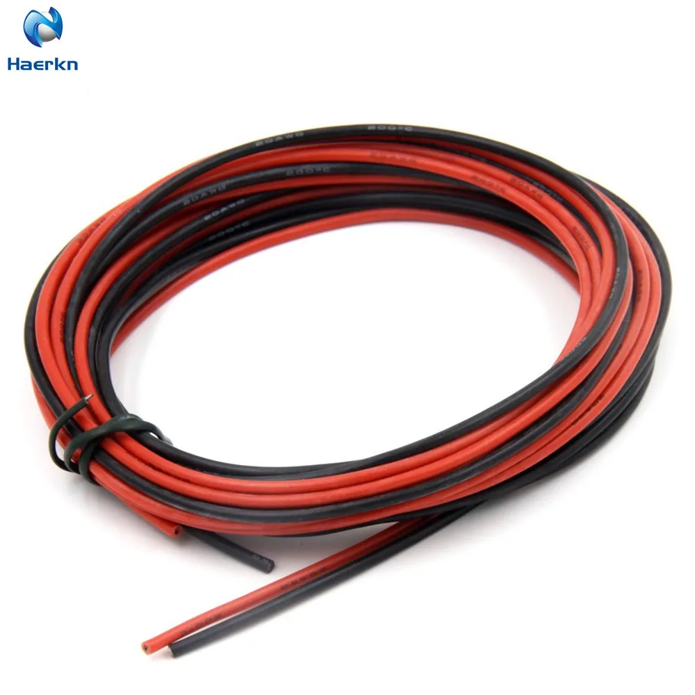 20 Gauge 0.52mm2 Silicone Electrica Wire Hook Up wire Cable 6 Meter [3m Black And 3m Red] - Soft and Flexible Tinned copper