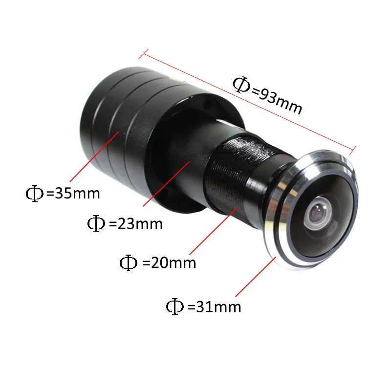 Широкий угол обзора 175 градусов Дверь глаз 960 P 1080 2MP Пуля Мини AHD CCTV камеры