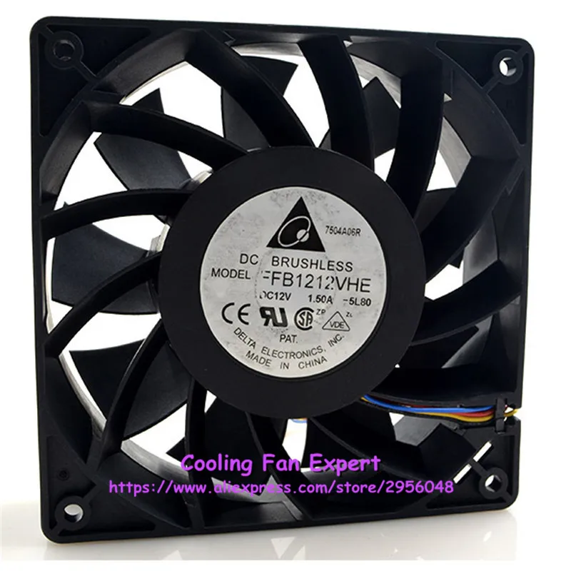 Оригинальный FFB1212VHE DC 12V 1.5A 12038 120*120*38 мм 4 провода серверный инверторный Вентилятор