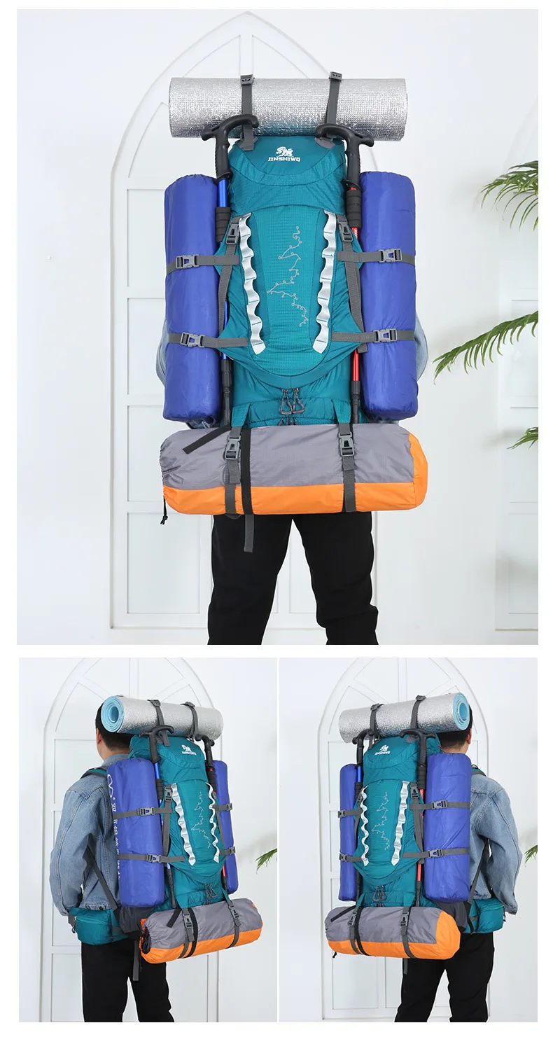 80l Ultra Large hiking backpack lightweight Backpacking backpack Trekking Outdoor Travel Mountaineering Camping packsack