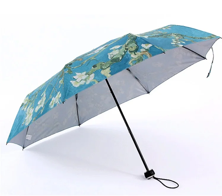 Складные стекловолокно анти УФ Зонты всемирно известный Ван Гог картина маслом