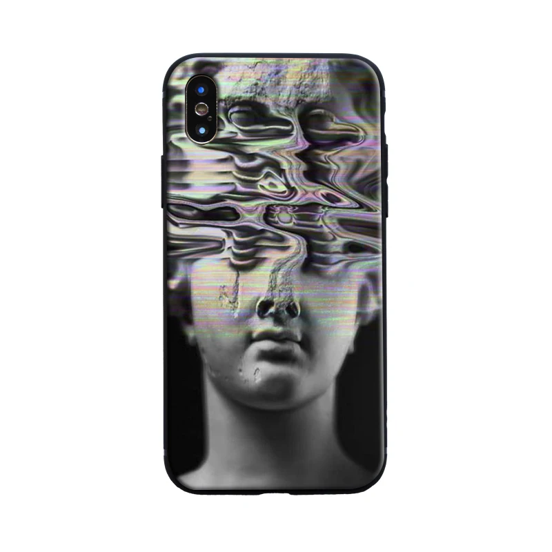 XIAOCHENGGUI Мона Лиза арт Давид линии черный мягкий чехол для телефона для iPhone 8 7 6 6S Plus X XS MAX 5 5S XR 11 pro max чехлы - Цвет: 11 soft case
