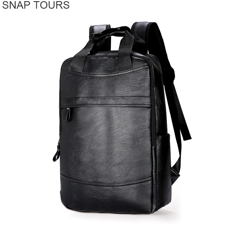 Snap Tours распродажа кожаный рюкзак Мужской винтажный Большой Космический ноутбук рюкзак для путешествий мужской городской рюкзак