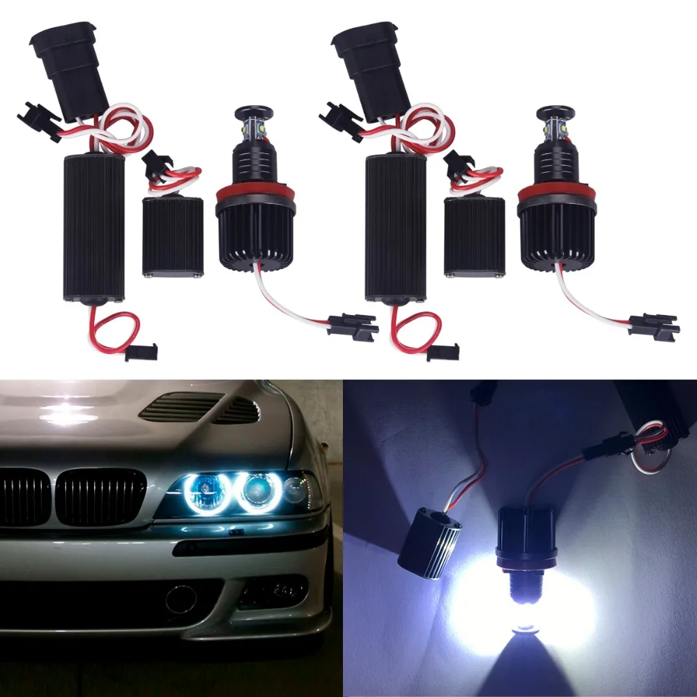 2 шт./лот 20 Вт 7000K H8 LED Ангельские Глазки кольцо маркер лампочки для BMW 1 3 5 X серии E82