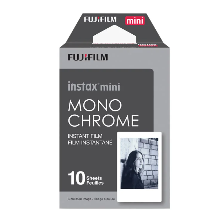 MonoChrome Фотокамера Fujifilm Instax Mini 8 Mini 9-фотокамера Fuji Instant Photo 10 листов Exposures Papers-дополнительная фоторамка - Цвет: MonoChrome