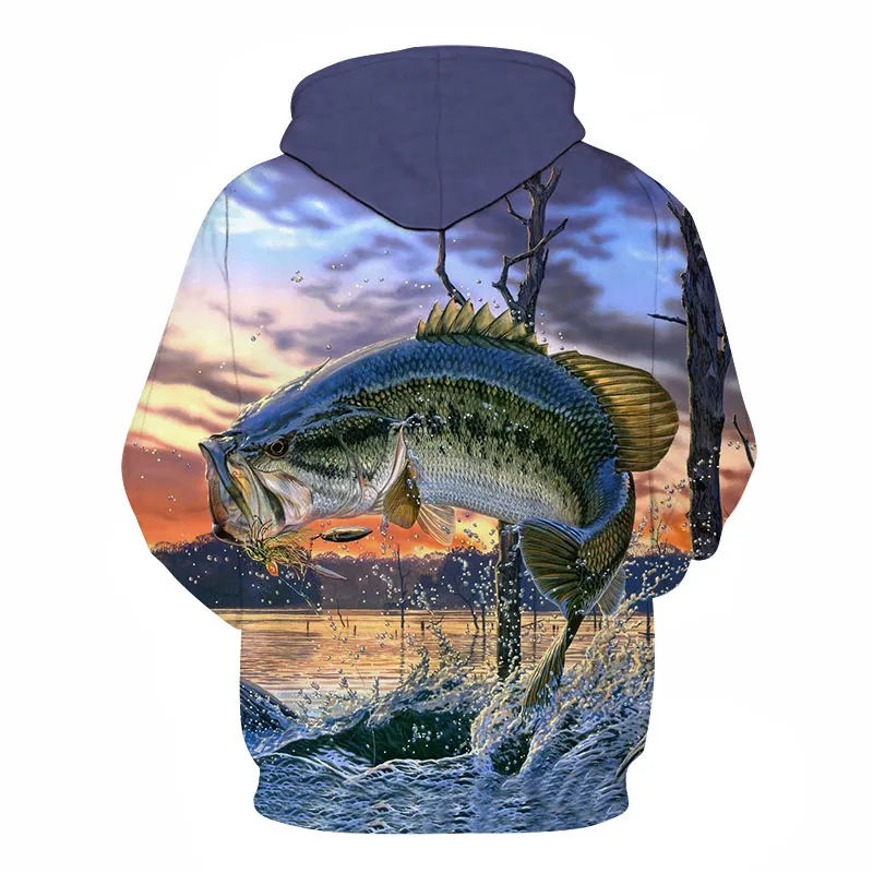 Anime Hoodies fish 3D Hoodie Printed Hoody Men Sweatshirt Pullover Tracksuit Brand Coat Streatwear Jacket Drop Ship | Мужская одежда