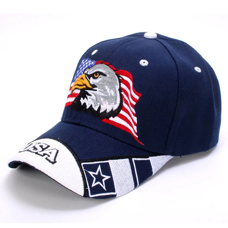Бейсбольная Кепка с вышивкой в виде орла, флага США, бейсболка, кепка s Casquette, Повседневные Головные уборы для папы, головные уборы для мужчин и женщин