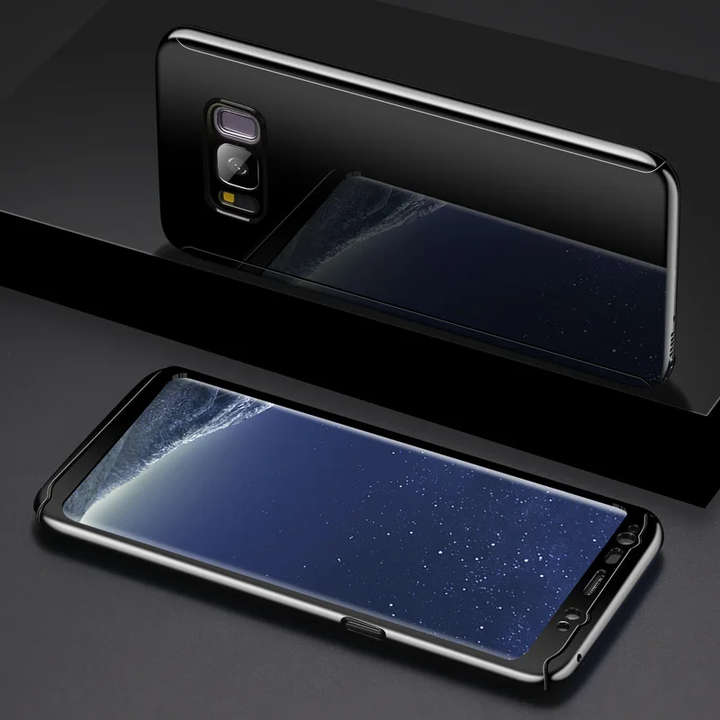 Mirror Case for Samsung Galaxy S9 Plus S7 Full Hard Cover with Tempered Glass Phone S8 Note 8 |