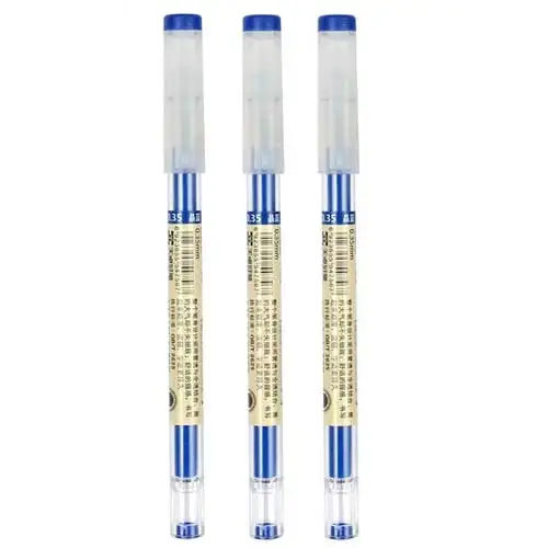 3 Pcs blue Японский шариковая ручка 0,35 мм черные, голубые чернила ручка школьные канцелярские студенческий экзамен ручки для подписи для письма, поставка канцтоваров - Цвет: 3 Pcs blue