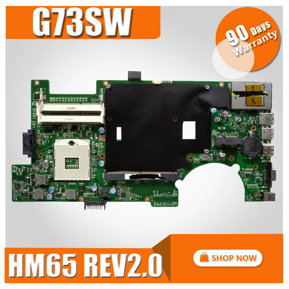 

Материнская плата G73SW 4 слота 2D REV: 2,0 HM65 для Asus G73SW G73S G73 Материнская плата для ноутбука G73SW материнская плата G73SW тест материнской платы OK