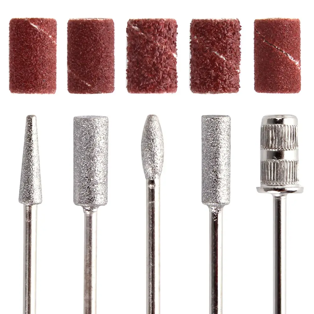 

Nail Drill Bits Sanding Bands for Electric Manicure Machine Pedicure kit Nail Drill Accessories Nail Art Tools 6 pcs 2.35 rod