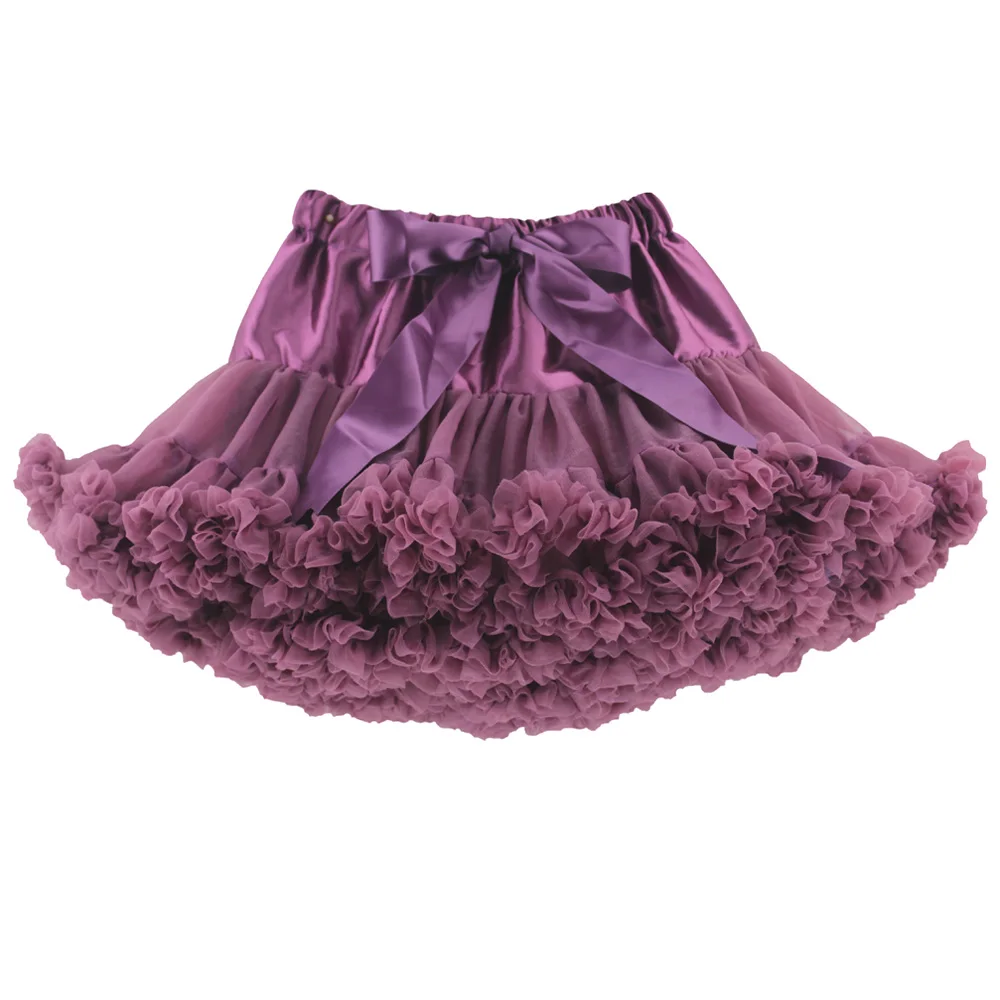 rubber purple Очень полная детская юбка-пачка; однотонная зеленая Нижняя юбка; фабричное предложение; юбка-пачка; Рождественская Одежда для девочек; Одинаковая одежда для мамы и дочки - Цвет: rubber purple