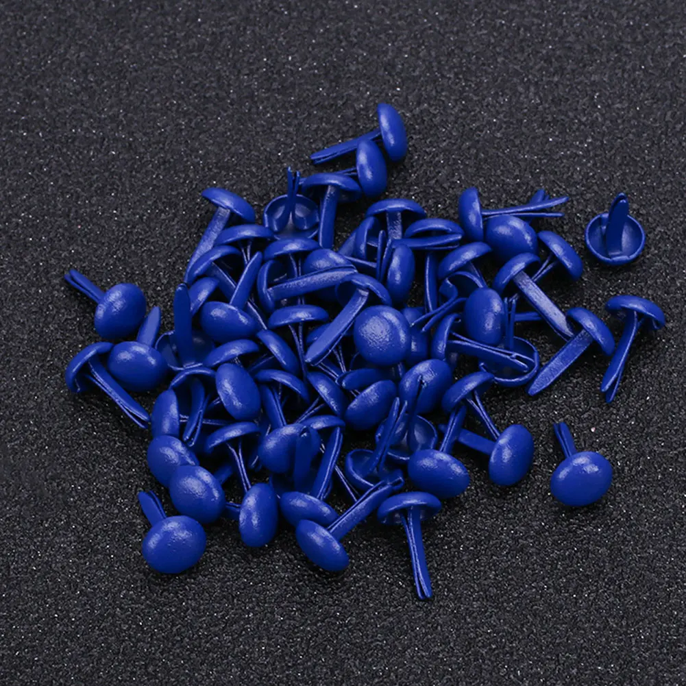 5X8mm dark blue Круглая коробка поддельные ногти Красота Макияж Аксессуары Brads Мини Брэд скрапбук балерина кончики для ногтей 50 шт - Цвет: 5X8mm dark blue