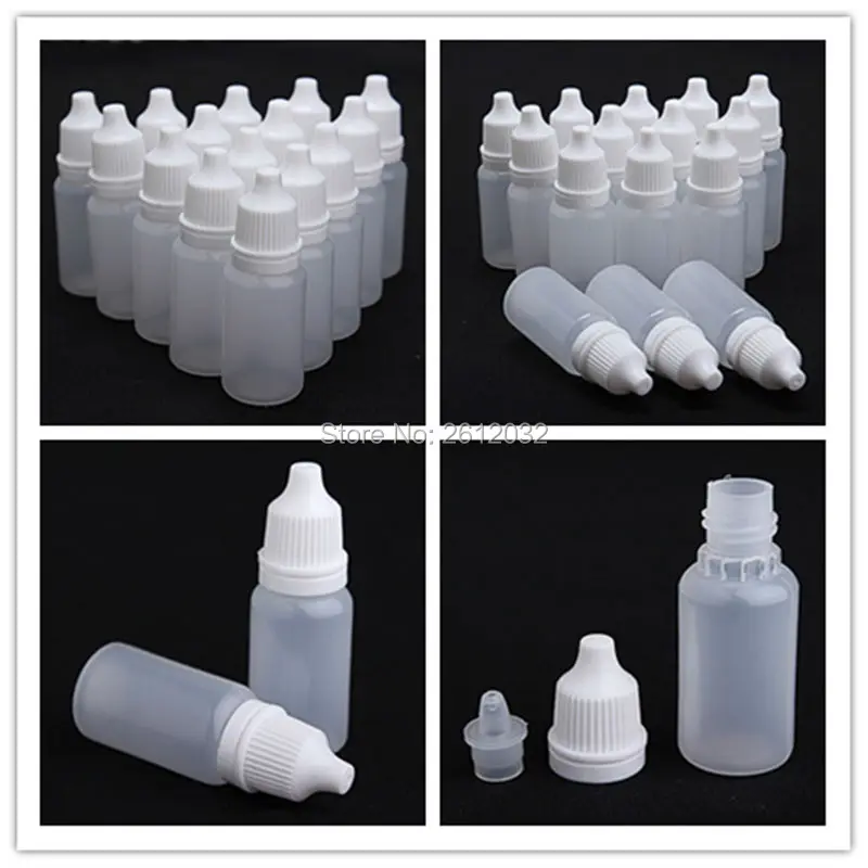 500 шт. 10 мл Пластик флакон-капельница бутылки податливый глаз жидкое эфирное